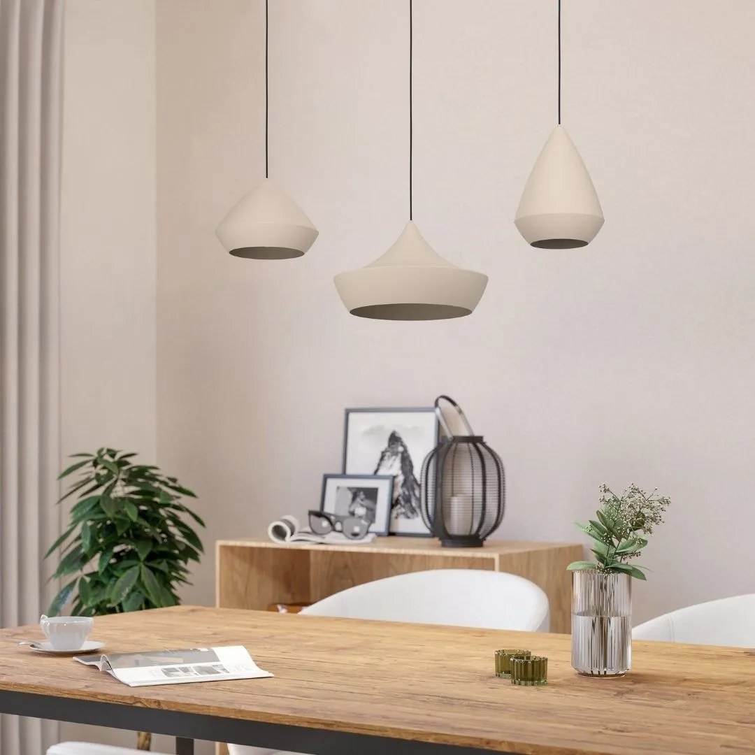 Torremolinos 3-Light Pendant Ceiling Light - Sand, Black product