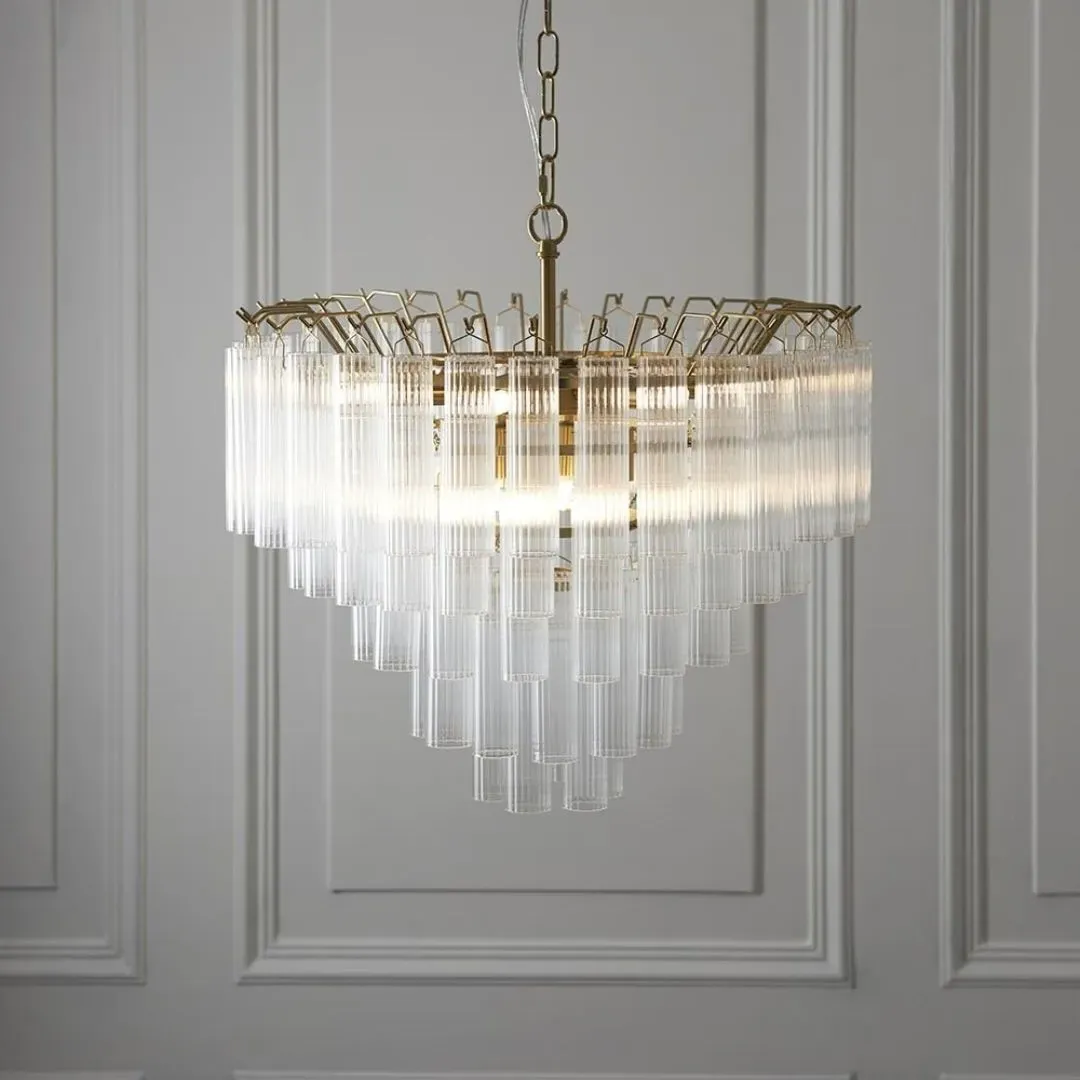 Toulouse 12-Light Pendant Chandelier - Brass, Glass product