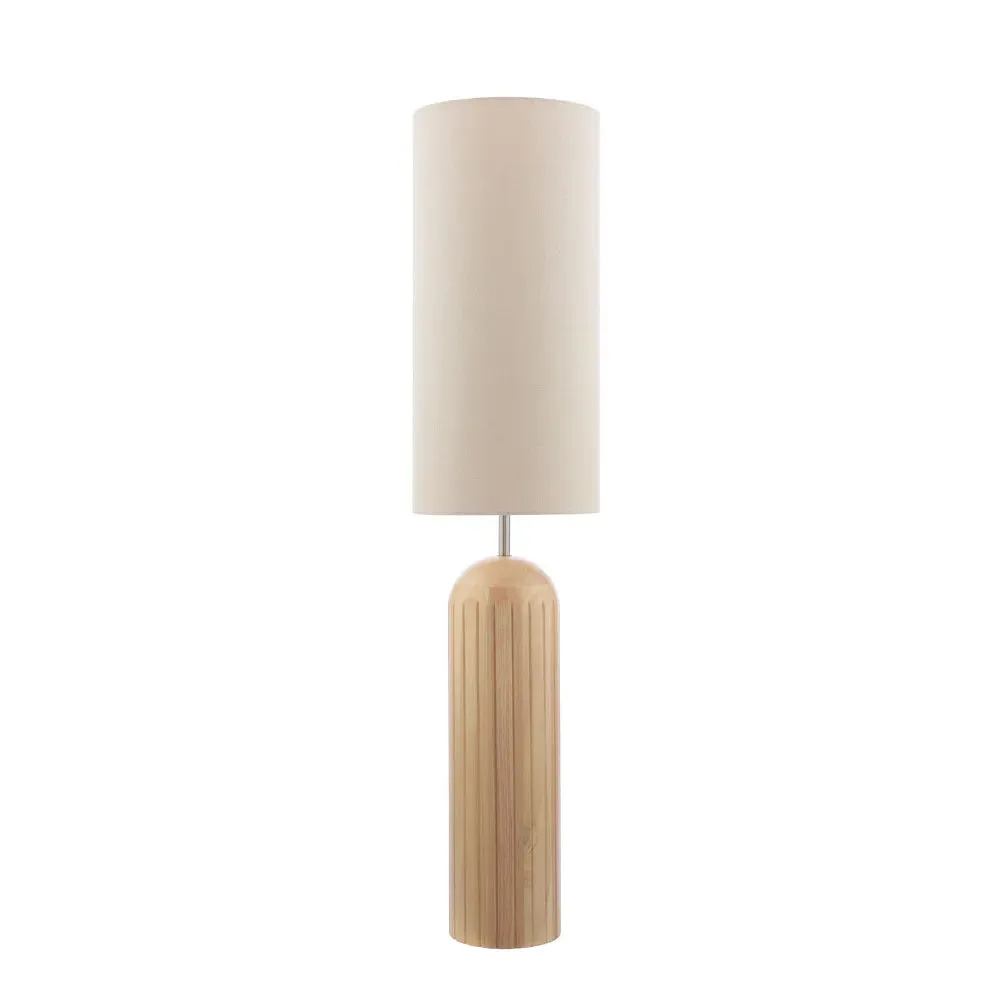 Tova Wooden Floor Lamp - Fabric Shade product