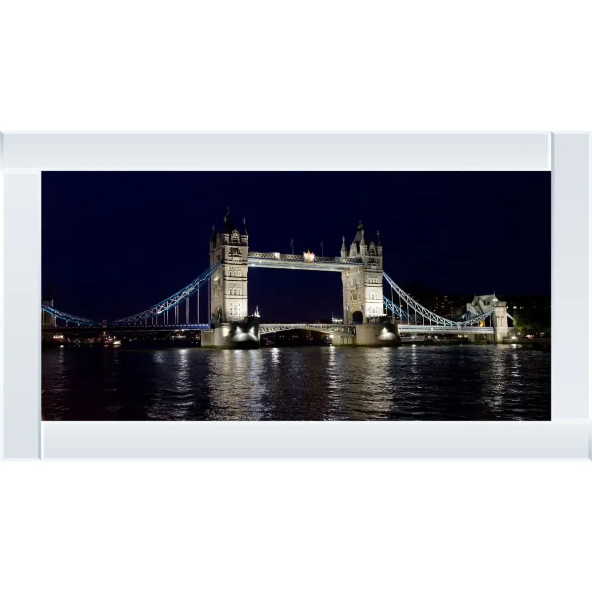 Tower Bridge Liquid Art Wall Print - Mirrored Frame product