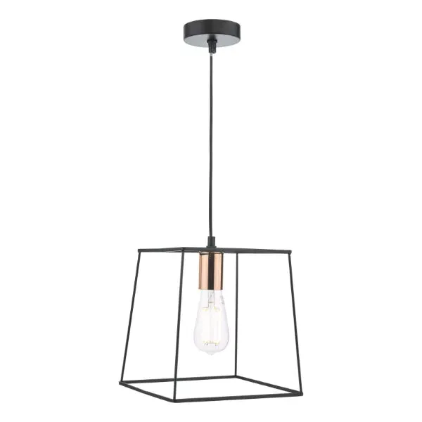 Tower Ceiling Pendant - Black, Copper product