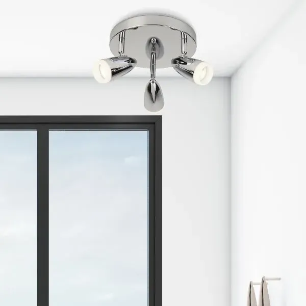Tremont 3 Light Spotlight Plate - Chrome, Frosted product