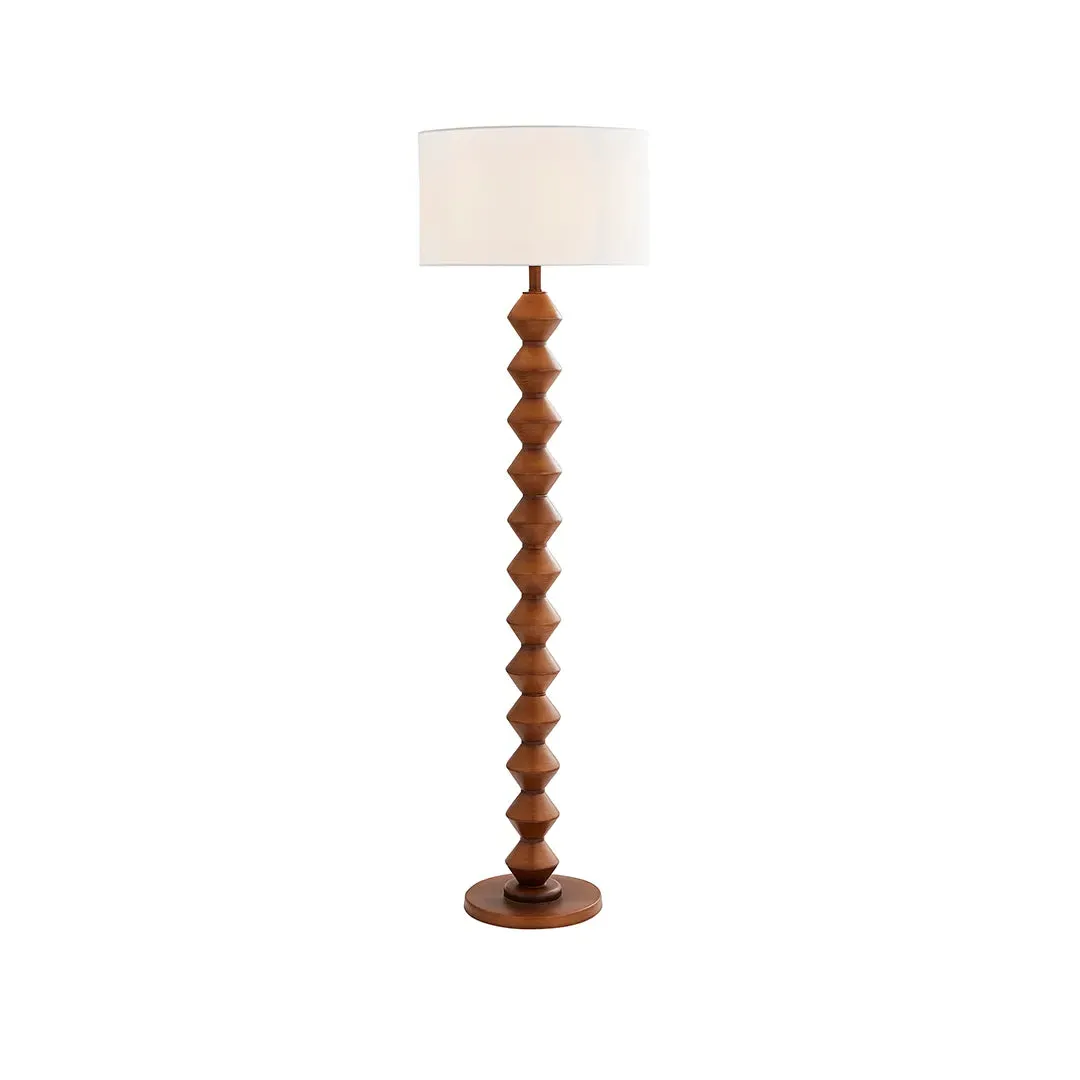 Trezza Floor Lamp - Walnut, Resin product