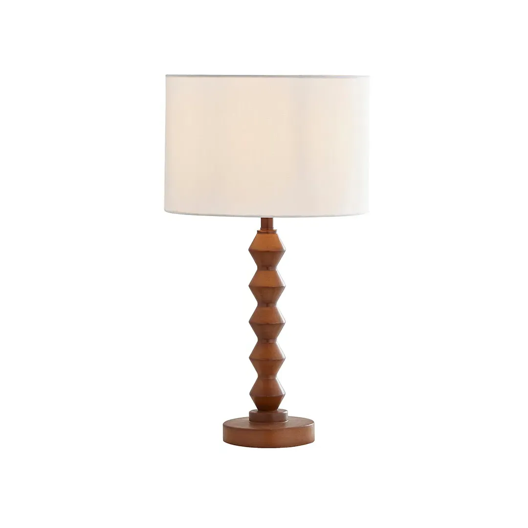 Trezza Table Lamp - Walnut, Resin product