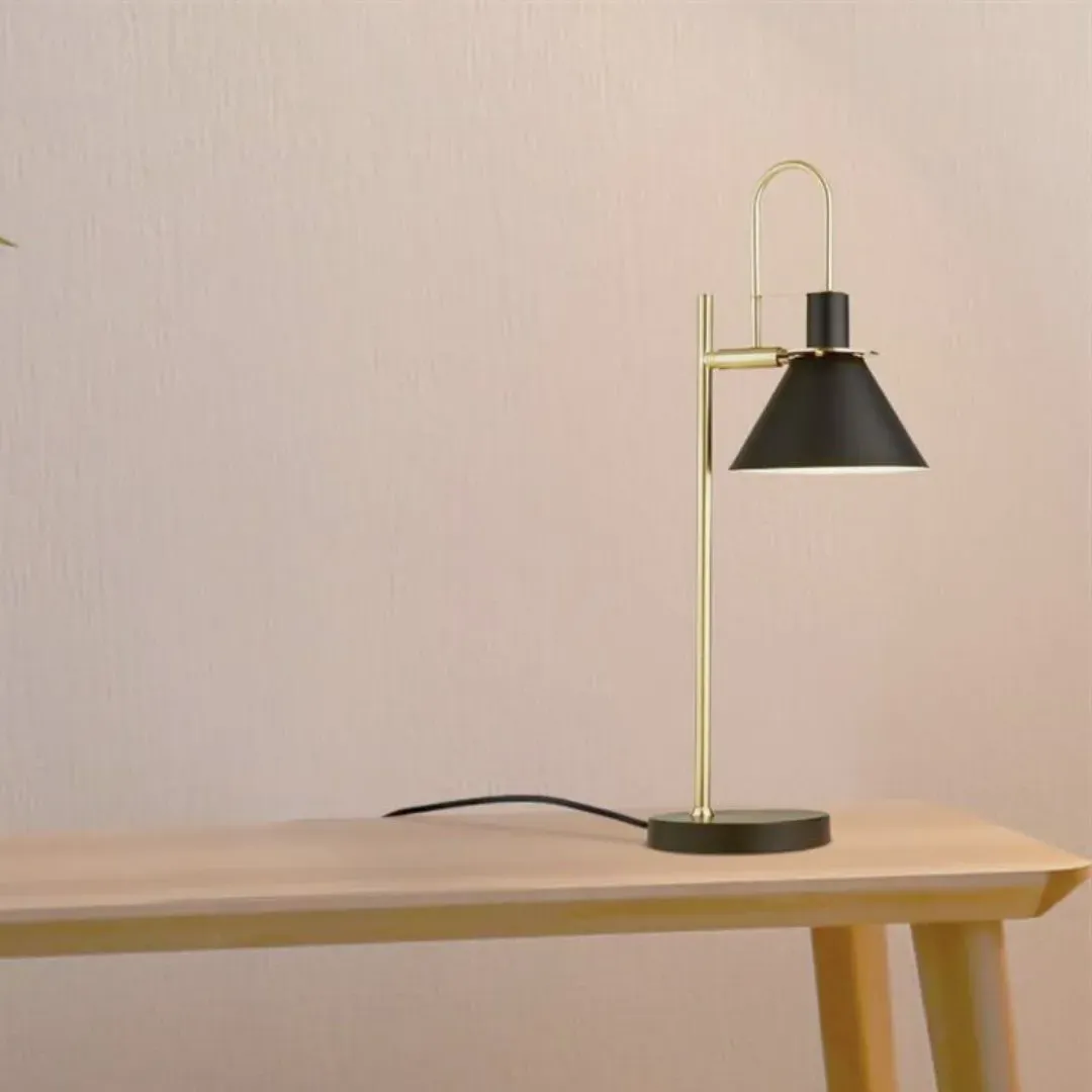 Trombone Table Lamp - Black, Brass product