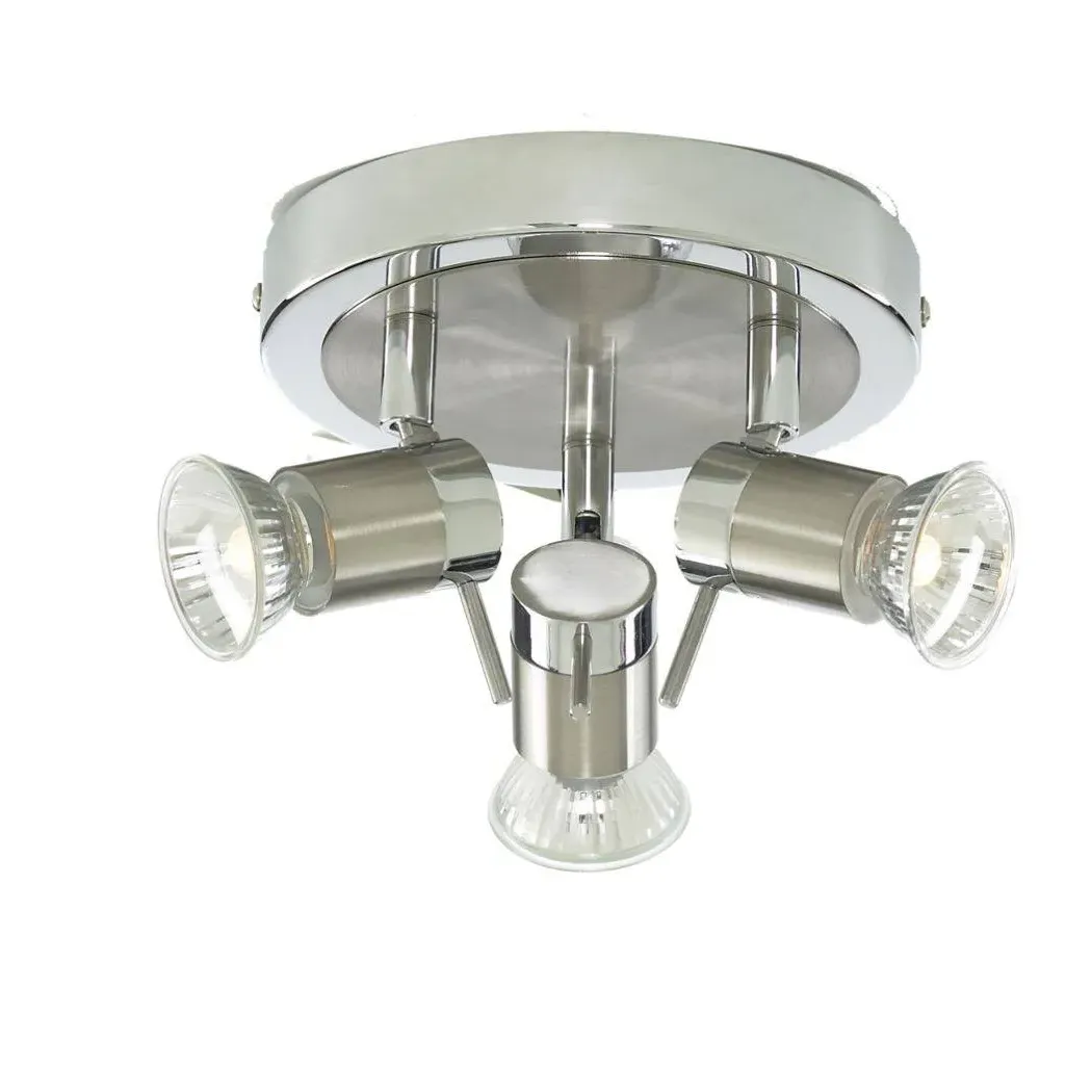Tuscon IP44 3-Spotlight Ceiling Plate - Chrome product