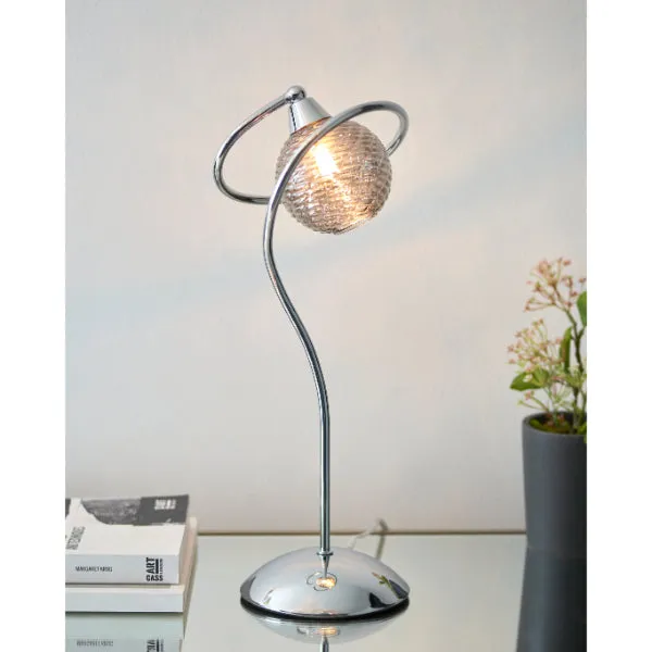 Twine Table Lamp - Polished Chrome, Smoked Glass product