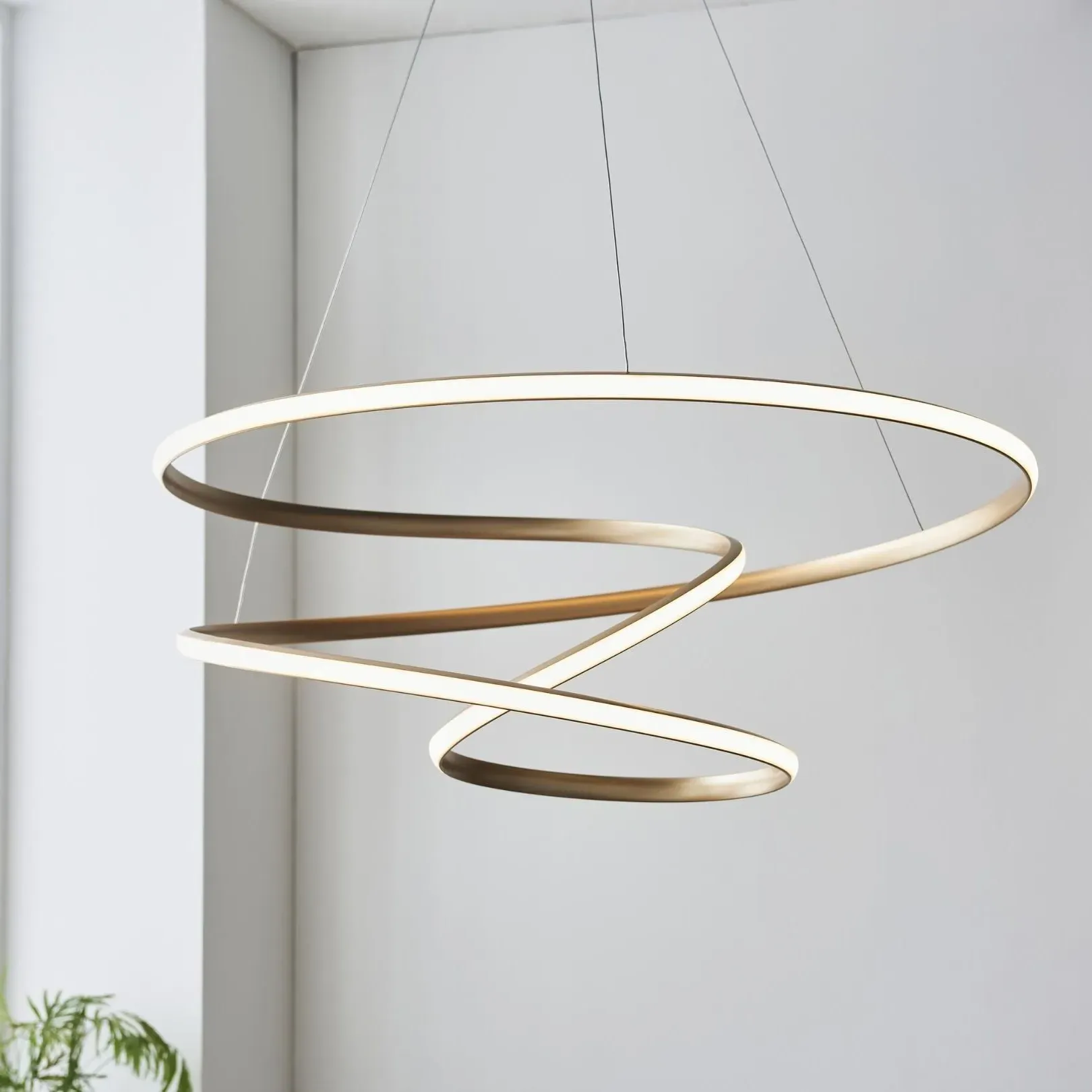 Twirl LED Pendant Ceiling Light - Satin Gold product