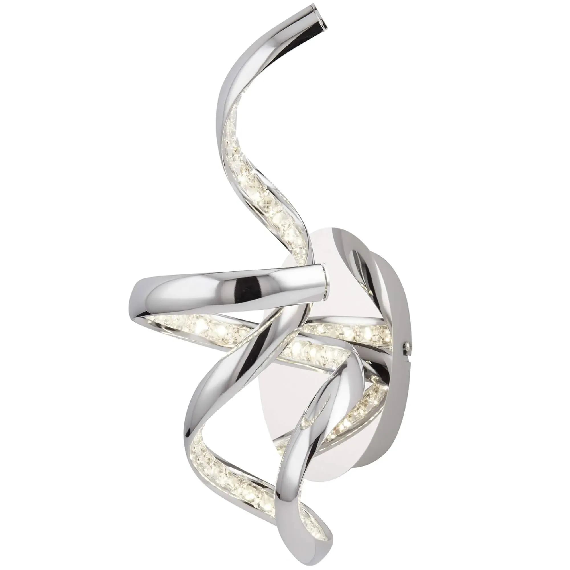 Twirls LED Crystal Wall Light - Chrome product