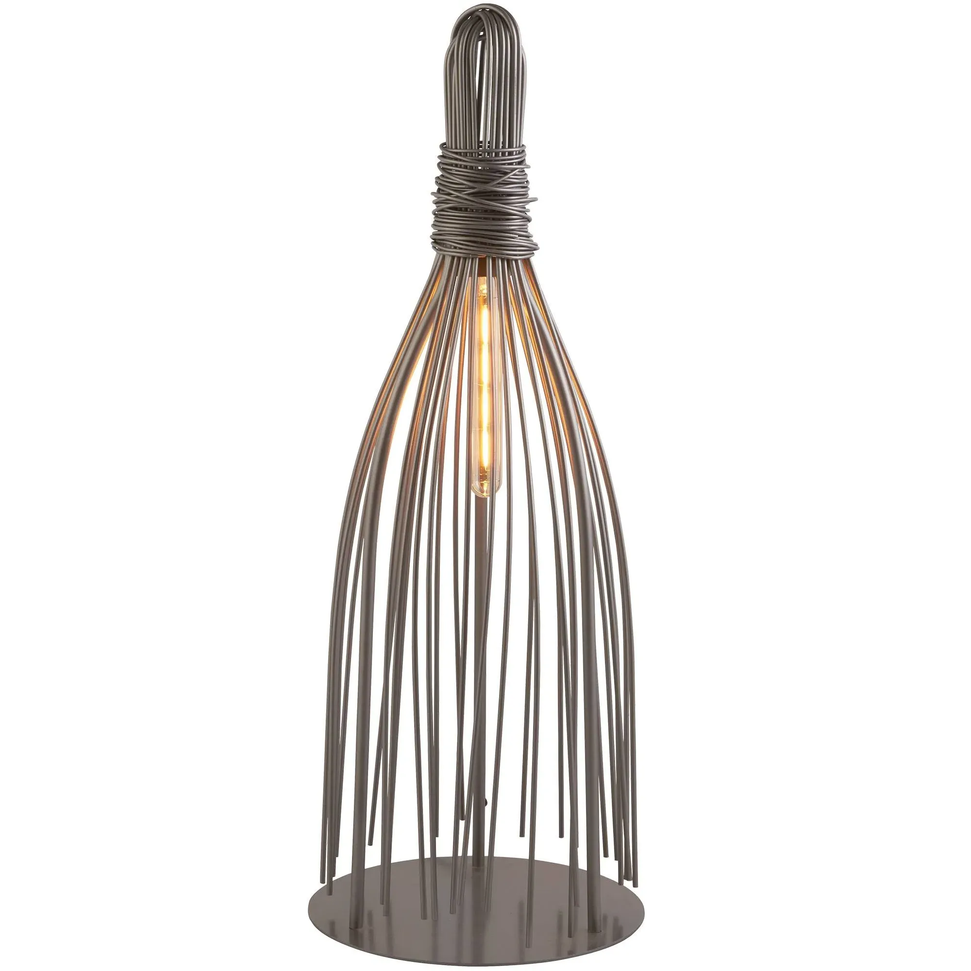 Twisted Cage Table Lamp - Grey, Steel product