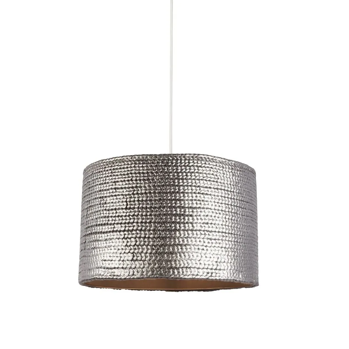 Tyreal Woven Wool Lamp Shade - Silver product