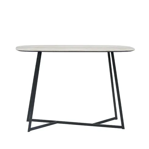 Ukiah Console Table - Grey Oak, Black Metal product