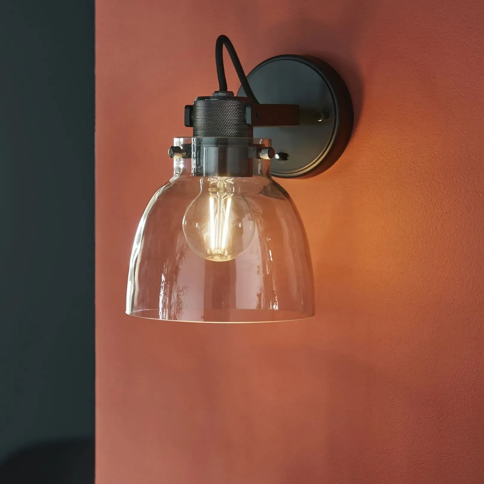 Urban Glass Task Wall Light - Matte Black product