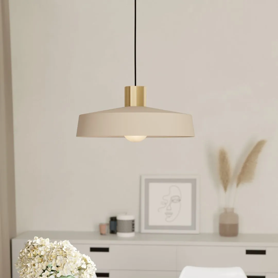 Valdiola Round Pendant Ceiling Light - Sand, Steel product