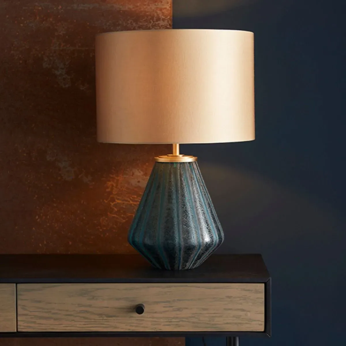 Vaquero Table Lamp - Turquoise, Gold product