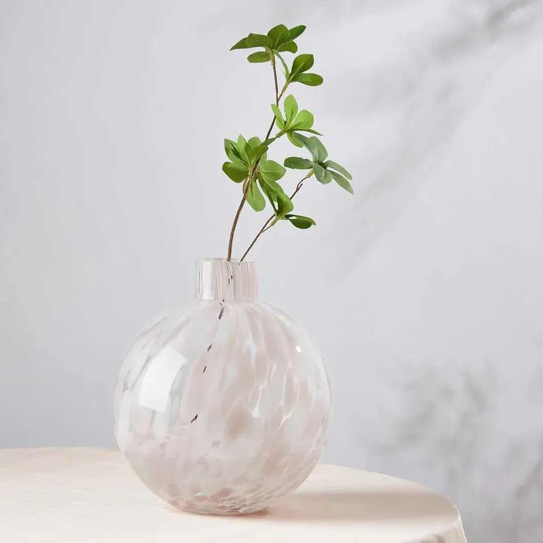 Venezia Bulb Glass Vase - White product
