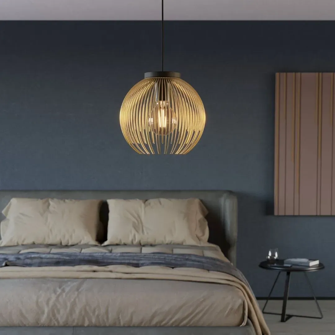 Venezuela Pendant Ceiling Light - Gold, Black Metal product