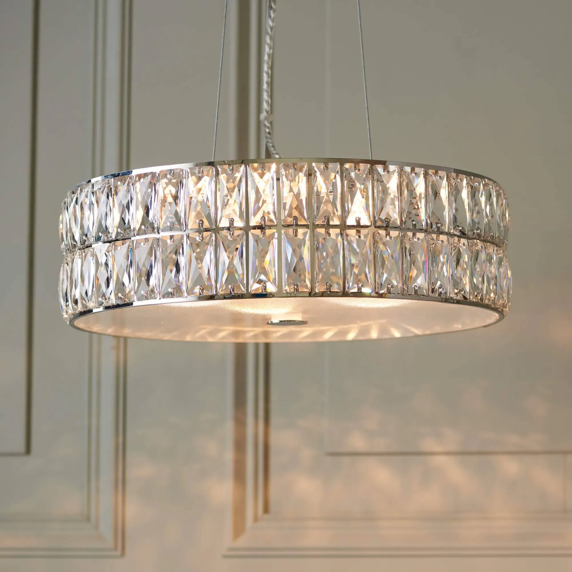 Verina LED Pendant Ceiling Light - Chrome, Crystal product