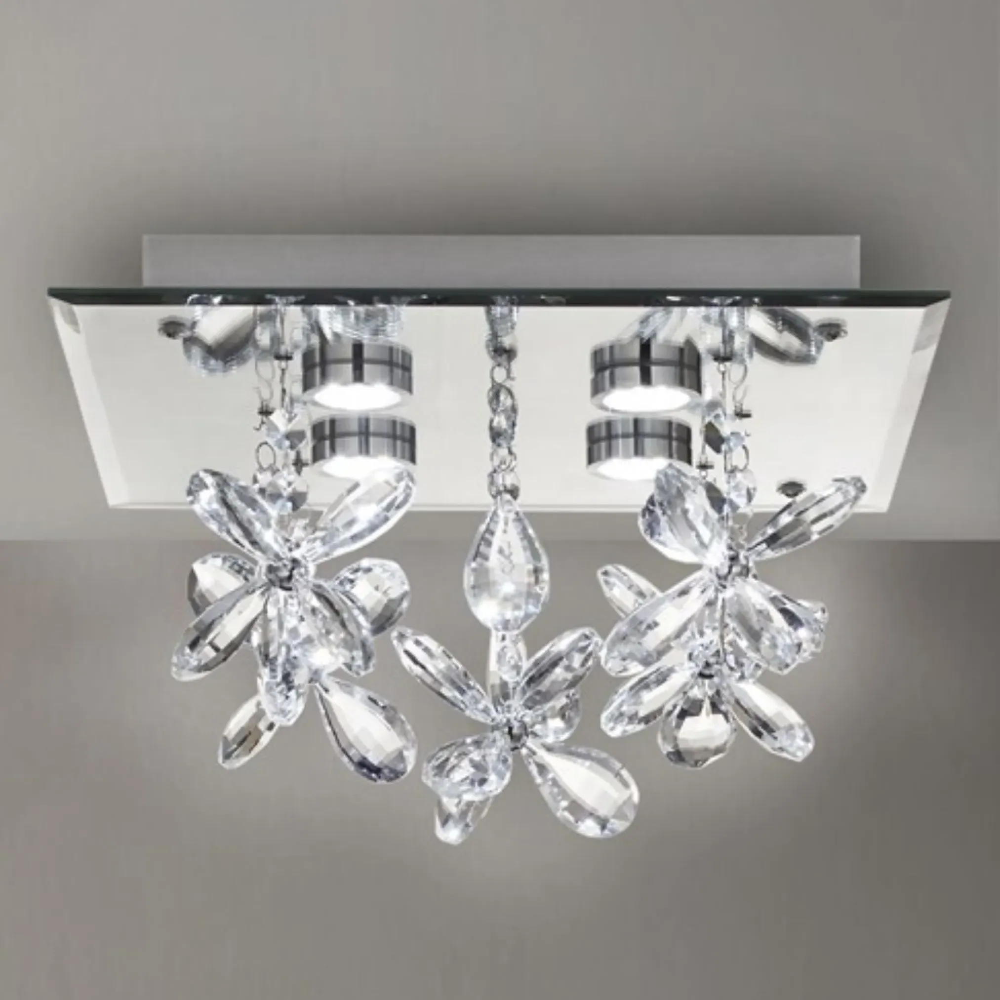 Verity Floral Crystal LED Flush Ceiling Light product