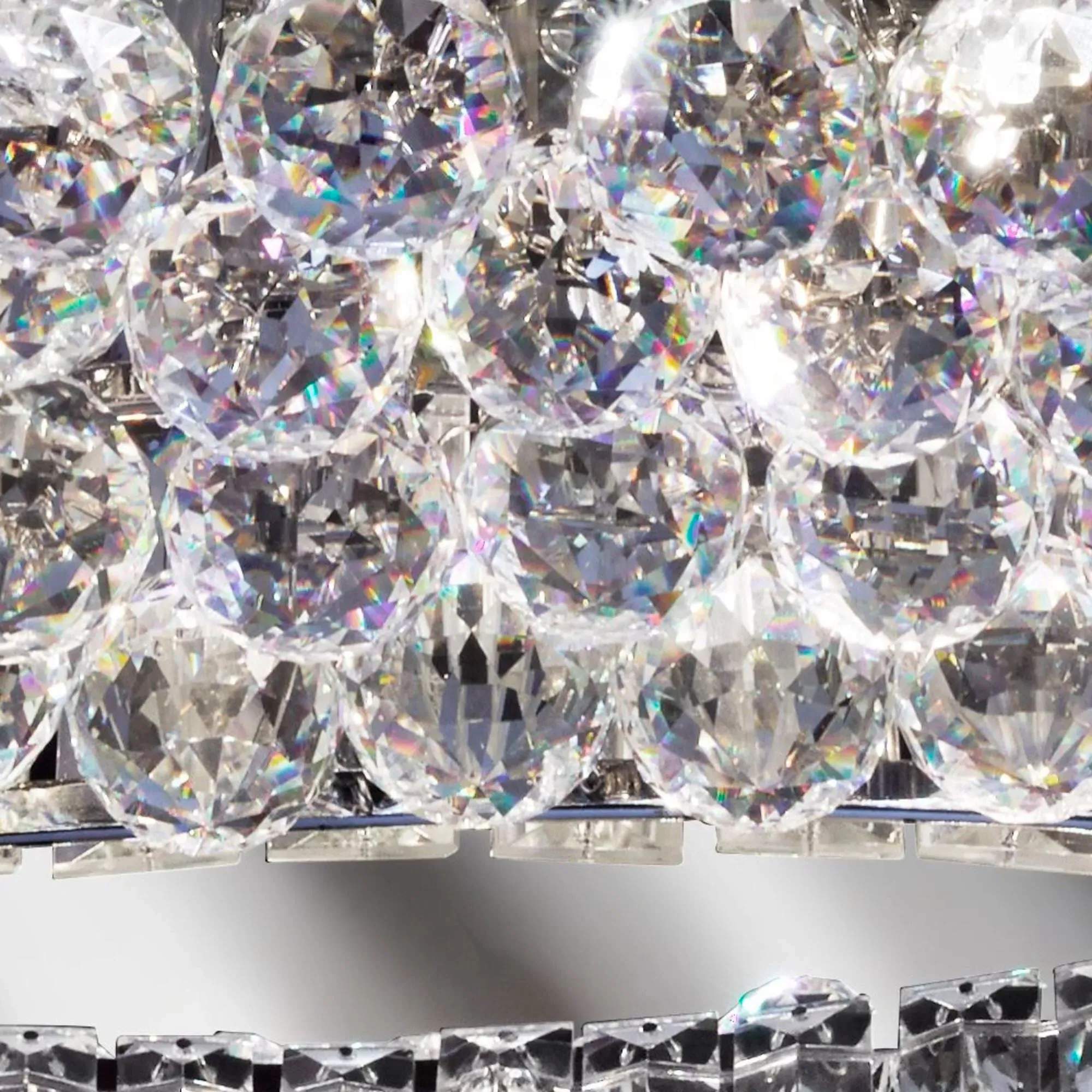 Vesuvius Oval 10 Light Crystal Chandelier - Chrome, Crystal product