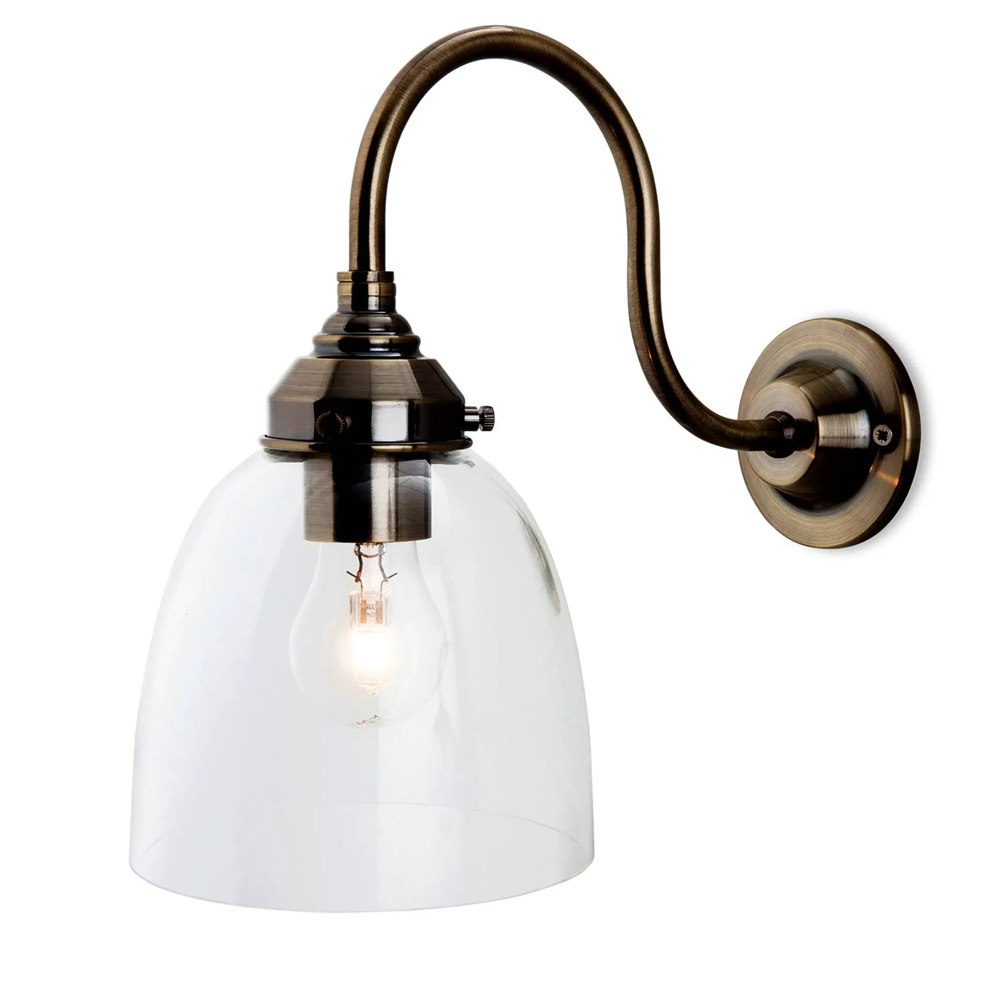 Victoria 1-Light Wall Light - Antique Brass product