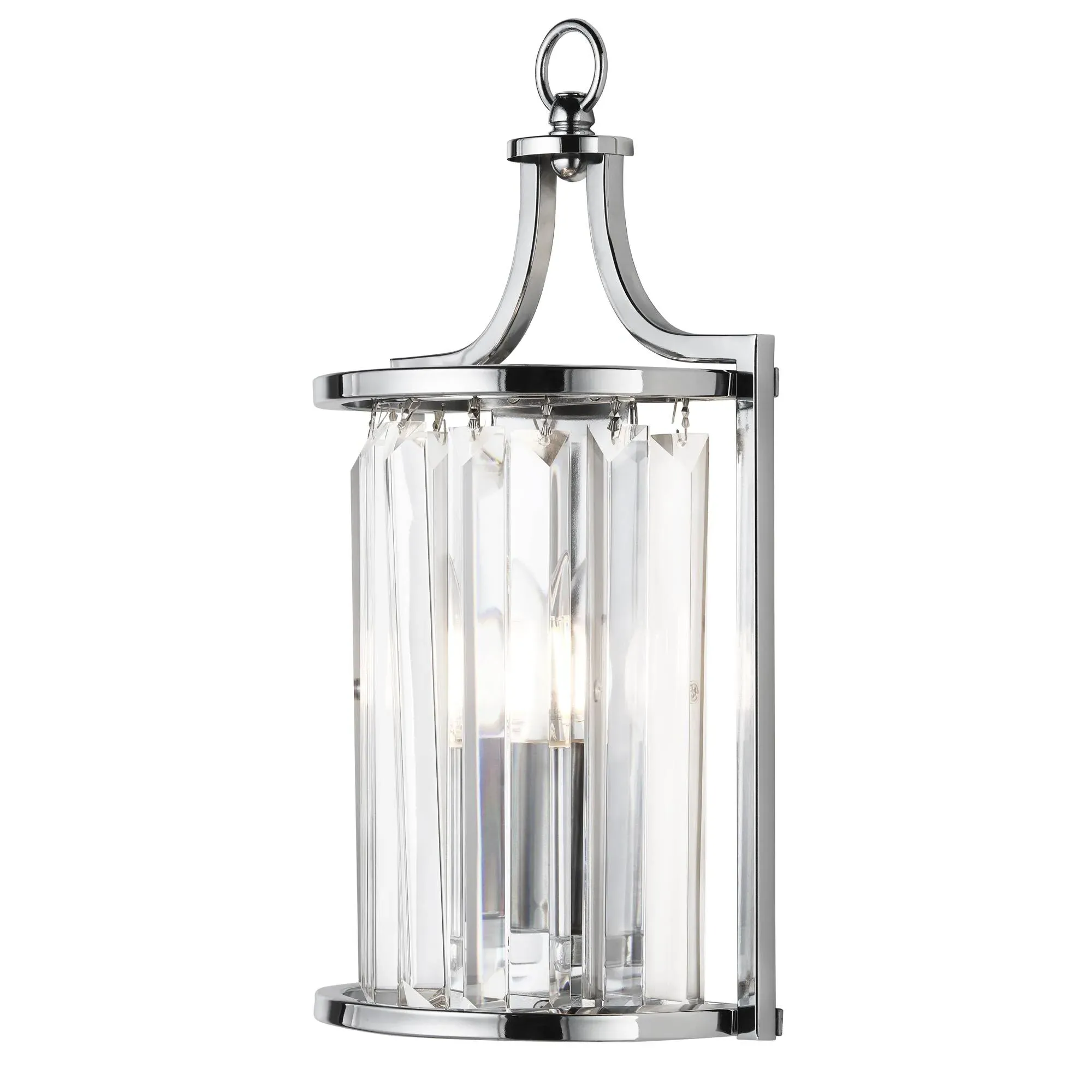 Victoria 1-Light Wall Light - Polished Chrome, Crystal product