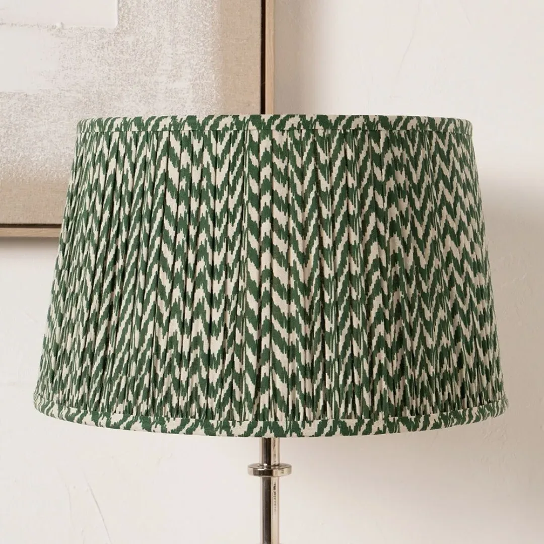 Vienna 30cm Pleated Lamp Shade - Green, Cotton product