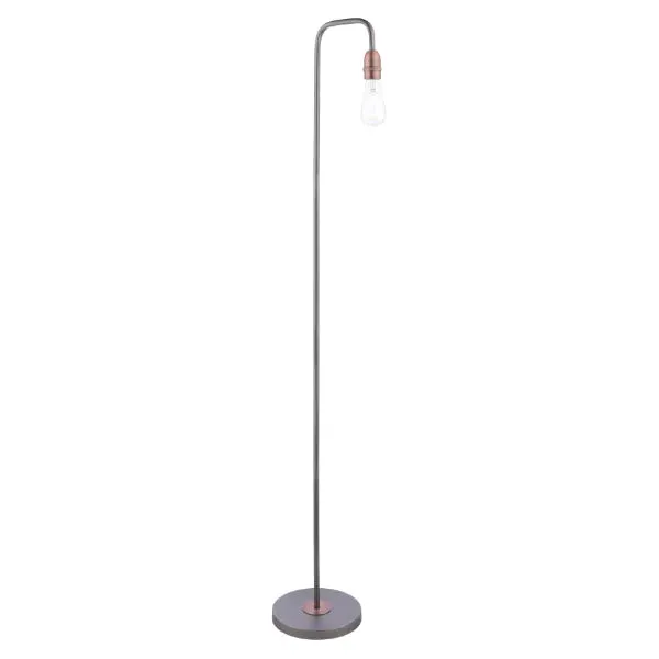 Vitor Industrial Floor Lamp - Black, Copper product