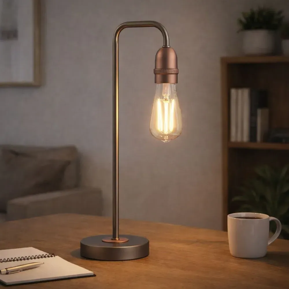 Vitor Industrial Table Lamp - Black, Copper product