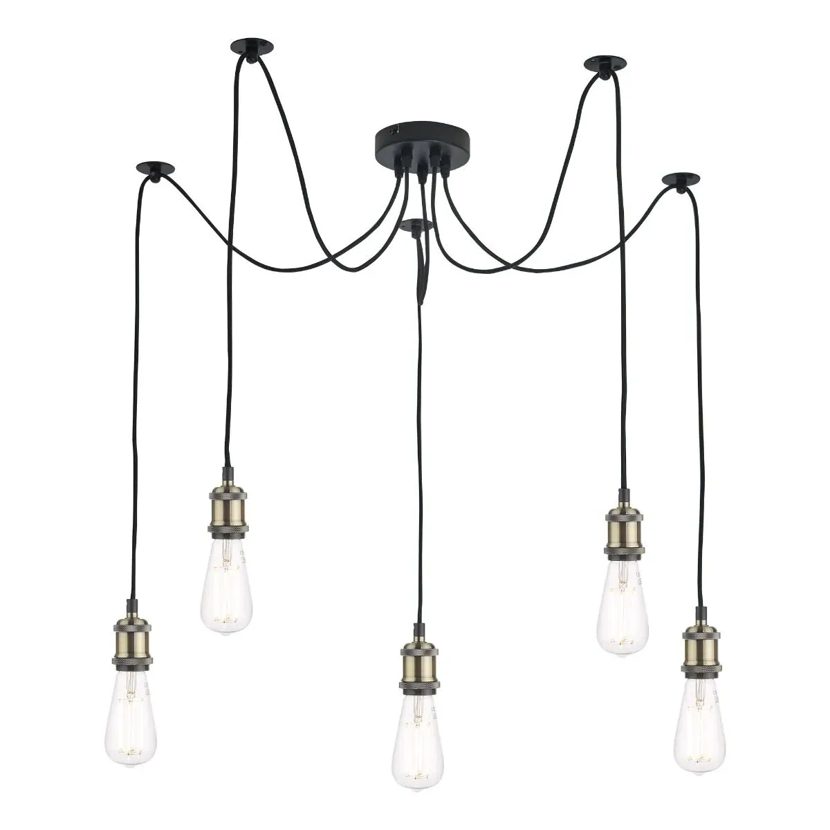 Waco 5-Light Pendant Ceiling Light - Antique Brass product