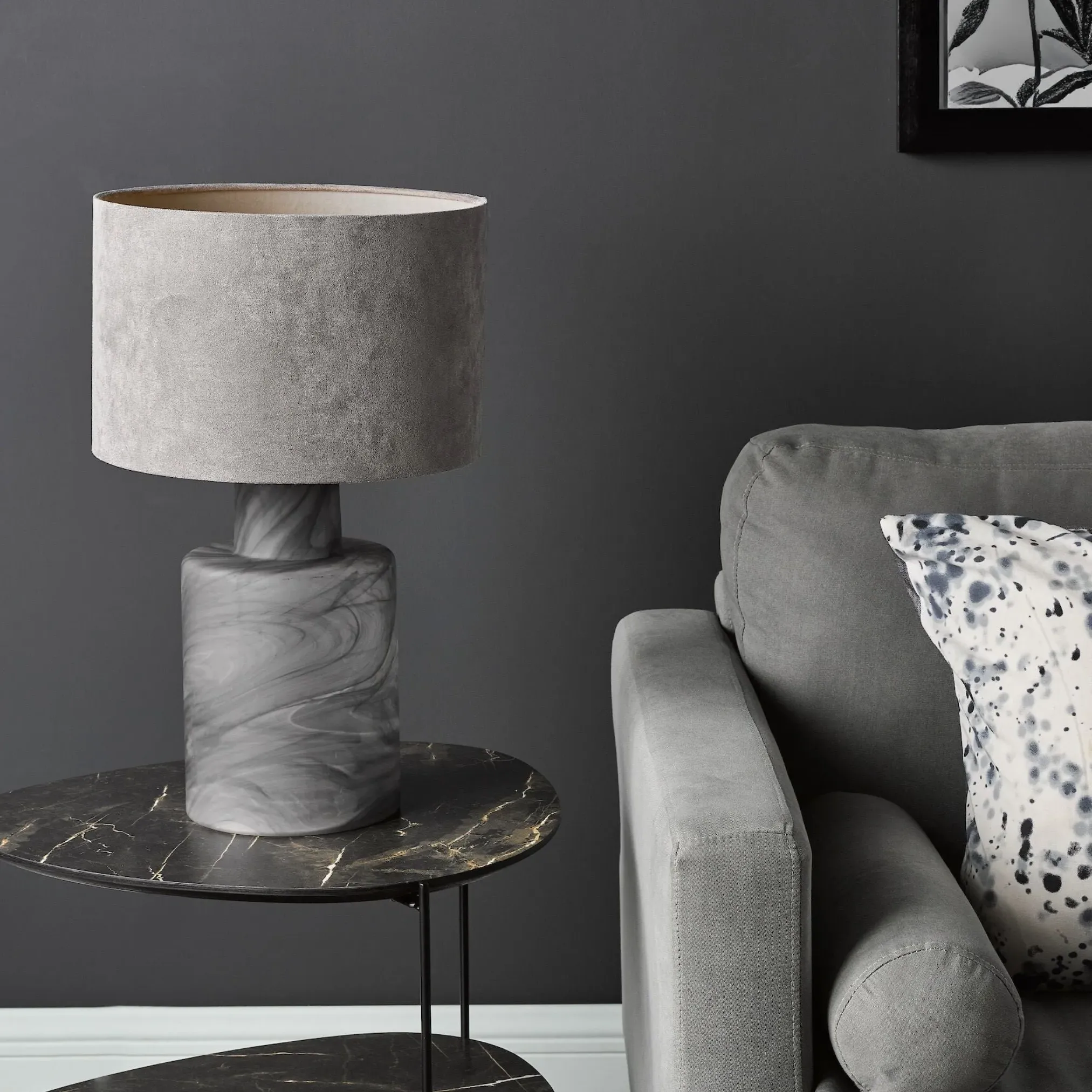 Wanda Table Lamp - Grey, Smoked Glass product