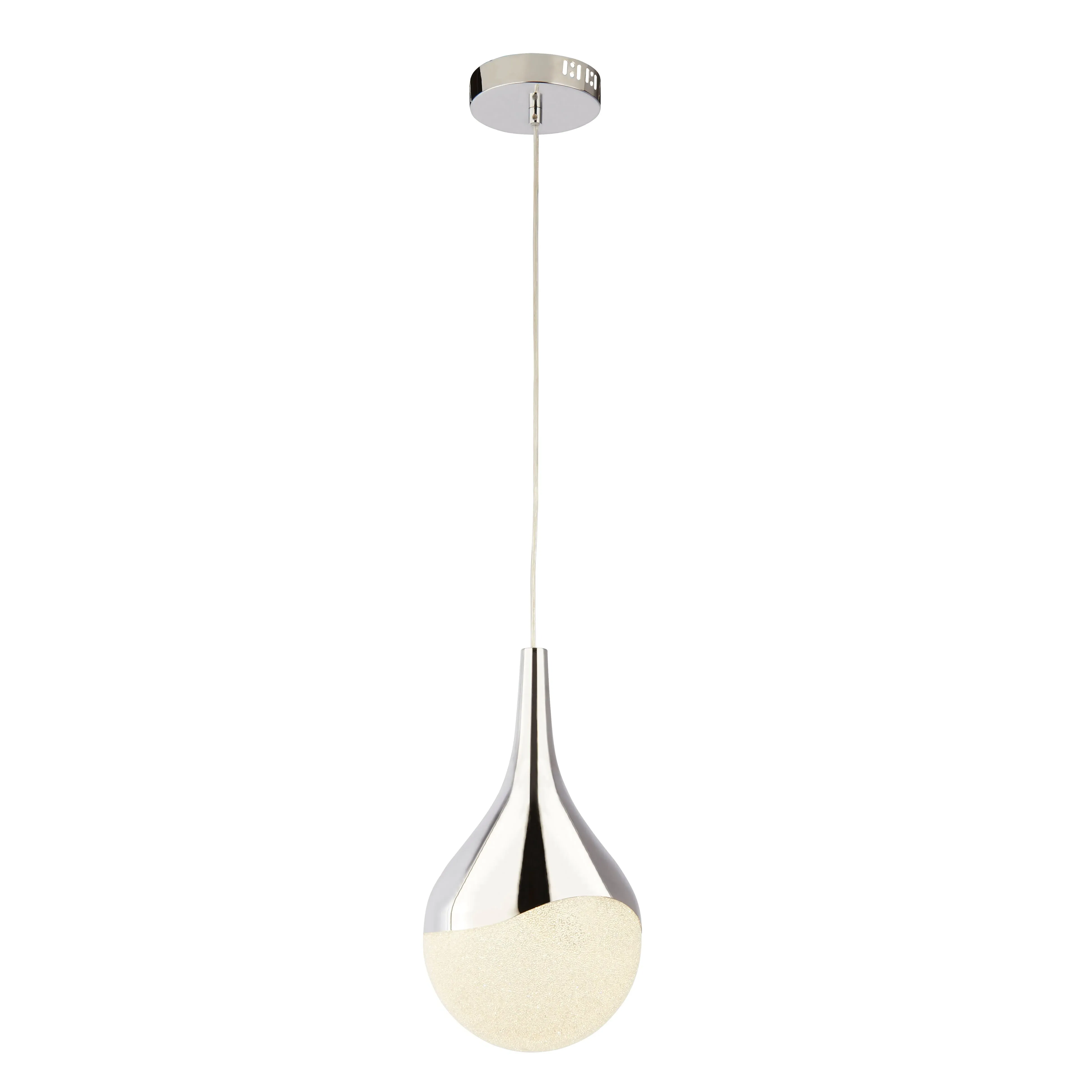 Wave Teardrop LED Single Pendant - Polished Chrome product