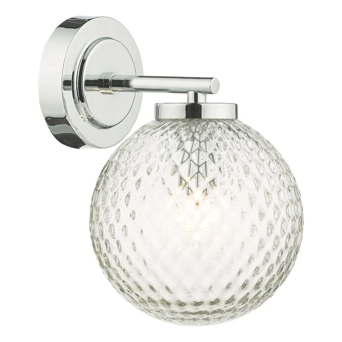 Wayne IP44 Glass Wall Light - Polished Chrome product
