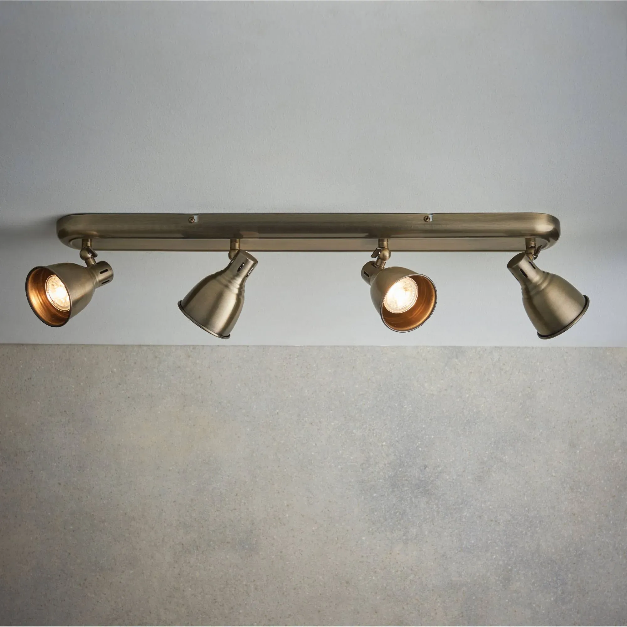 Westbury 4-Light Ceiling Spotlight Bar - Antique Brass product