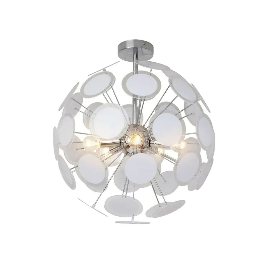 Wham 5-Light Semi Flush Ceiling Light - Chrome, Acrylic product