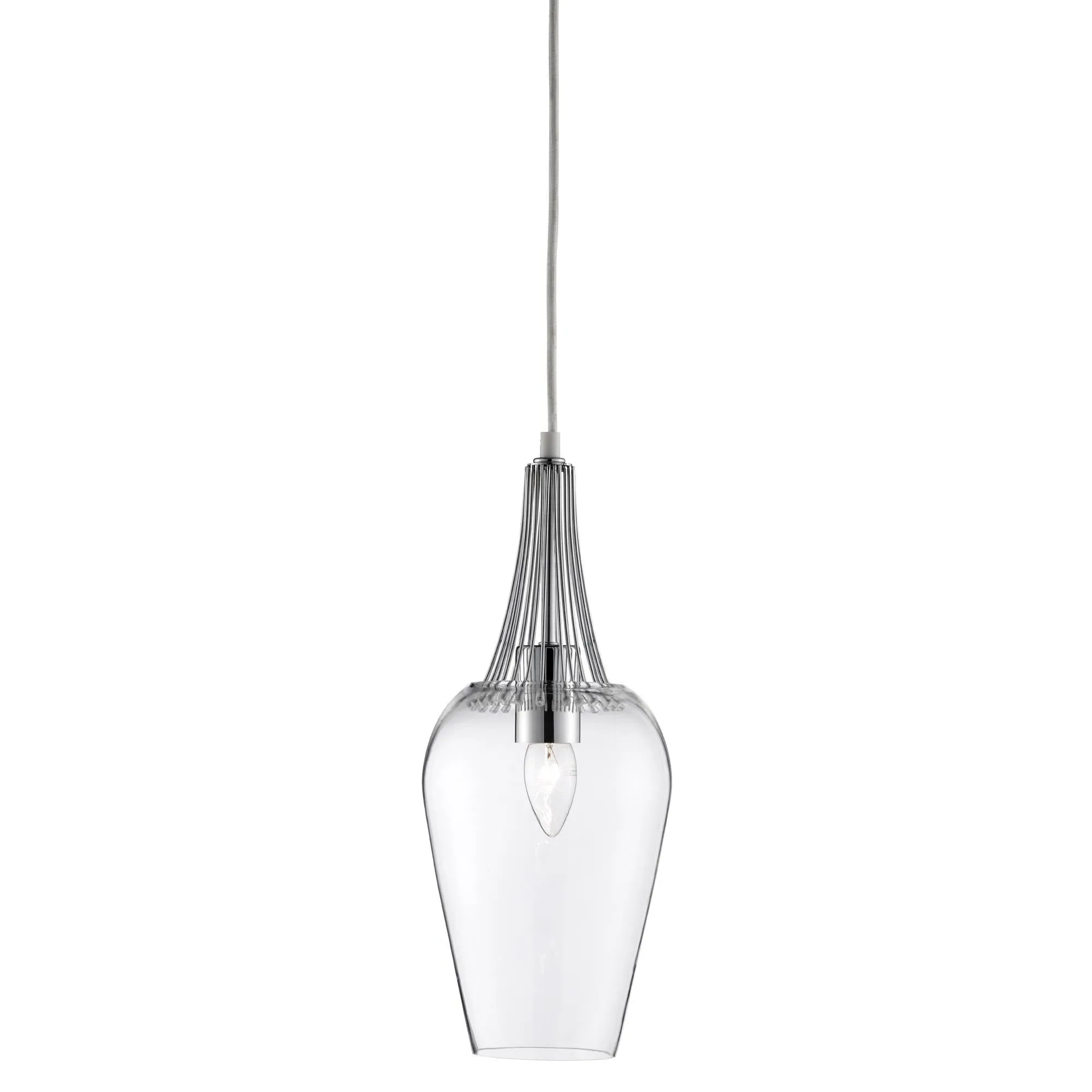 Whisk Pendant Ceiling Light Adjustable - Chrome, Glass product