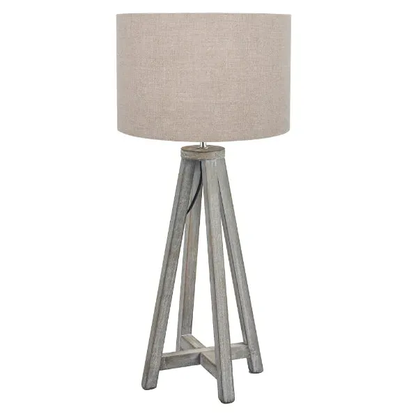 Whitby Table Lamp - Grey, Wood product
