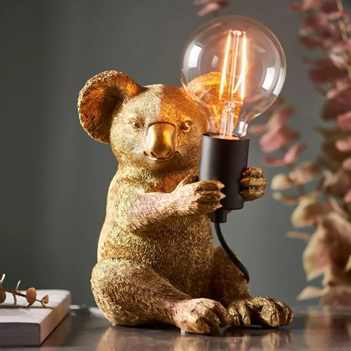 Wiggles Koala Figure Table Lamp - Vintage Gold product