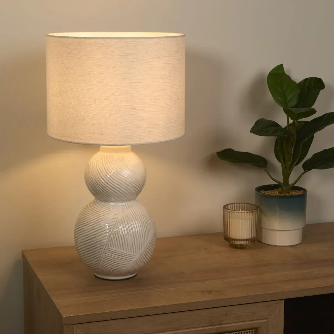 Wilmette Ceramic Table Lamp - White product