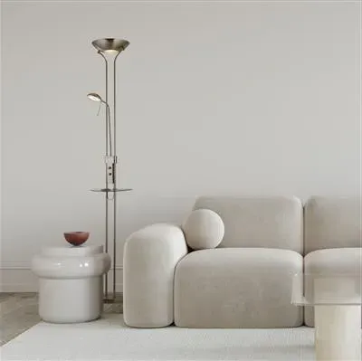 Wireless USB LED Floor Lamp with Dimmer - Satin Nickel product