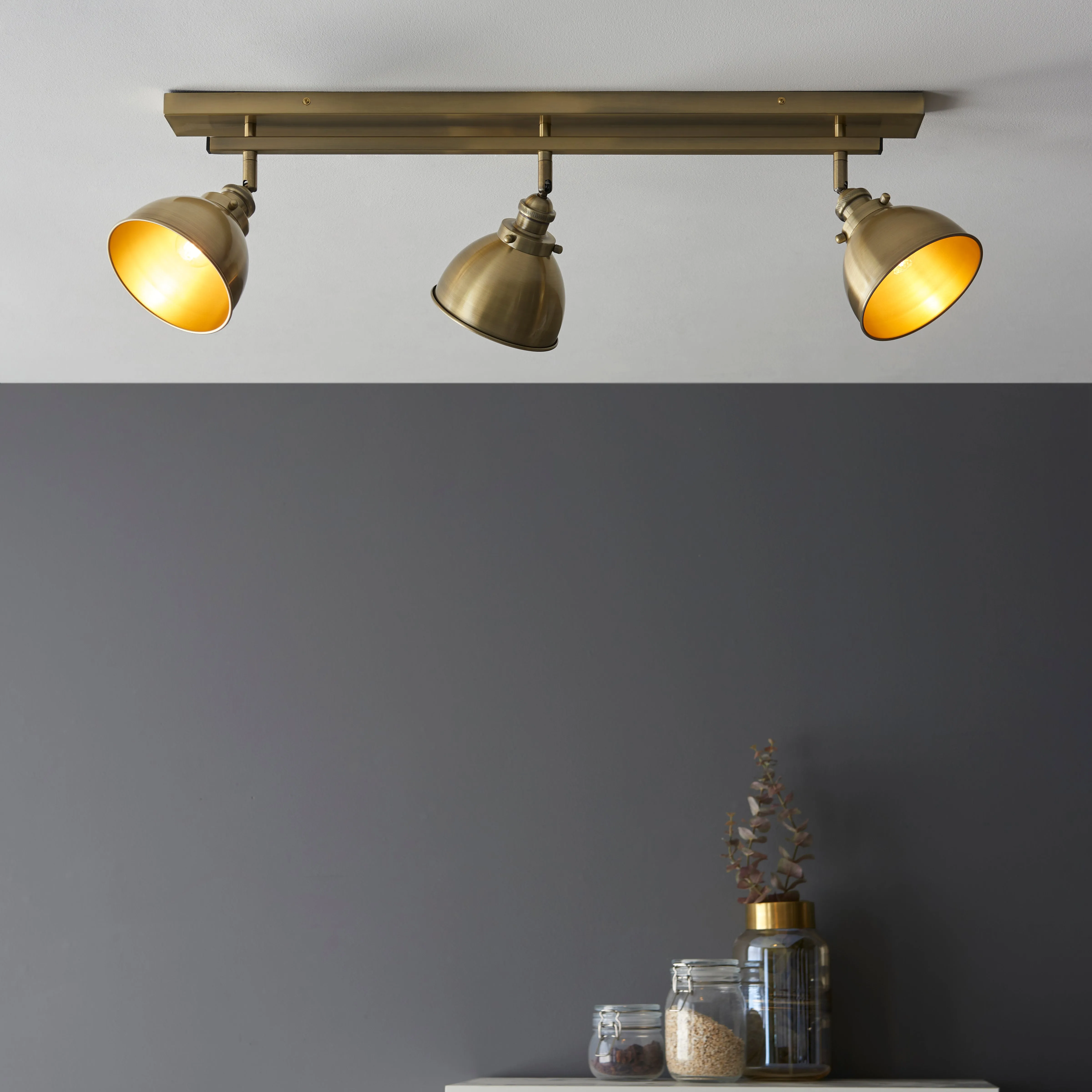 Wyatt 3-Spotlight Ceiling Bar Light with Positionable Shades product