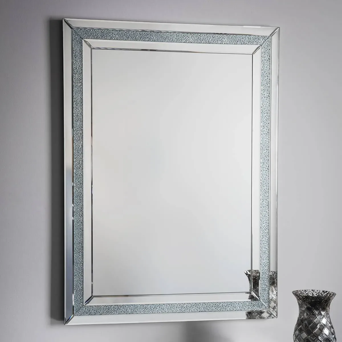 Wynton Rectangular Wall Mirror - Silver product