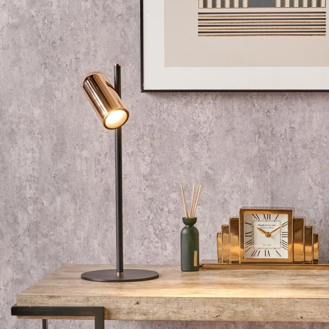 Xena LED Desk Lamp with Adjustable Head - Black, Rose Gold product