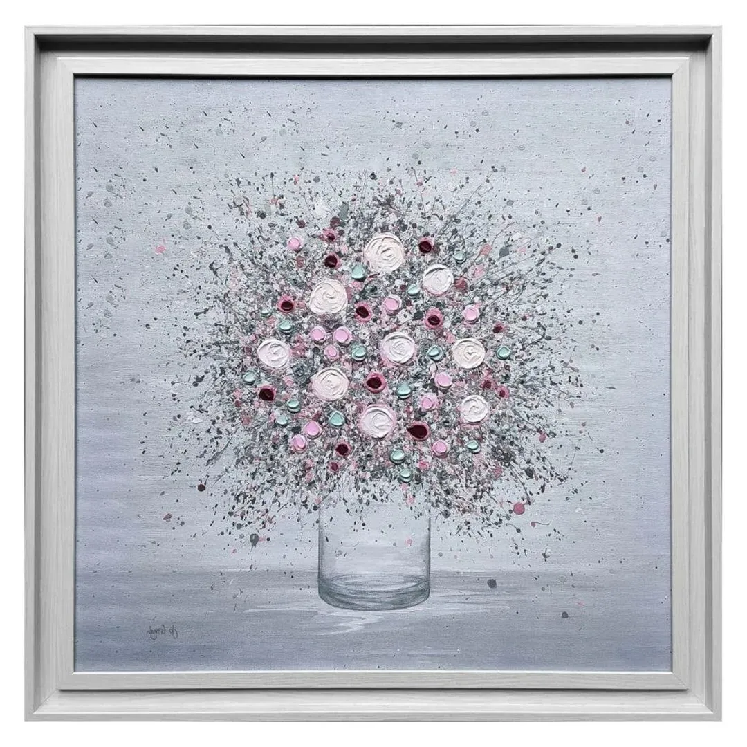 You Make Me Blush Jo Gough Framed Canvas Wall Art - White product