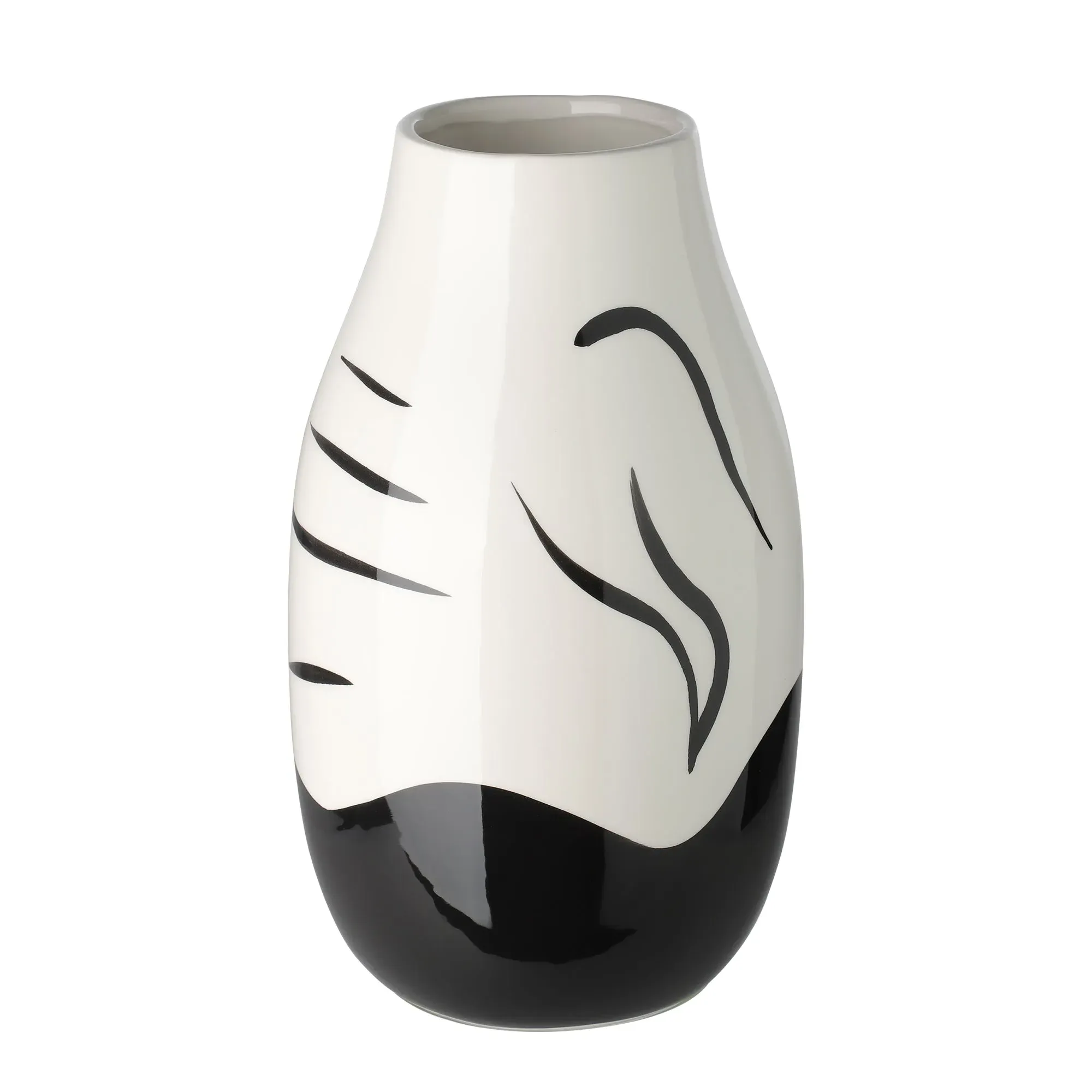 Yuzawa Round Vase - Black, White product
