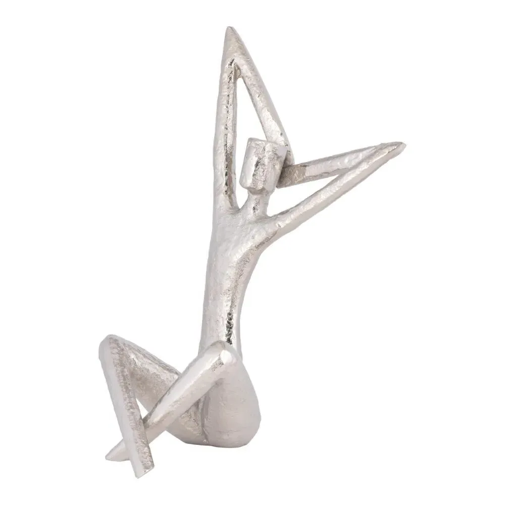 Zadiwin Abstract Human Figure Sculpture - Silver, Aluminium product