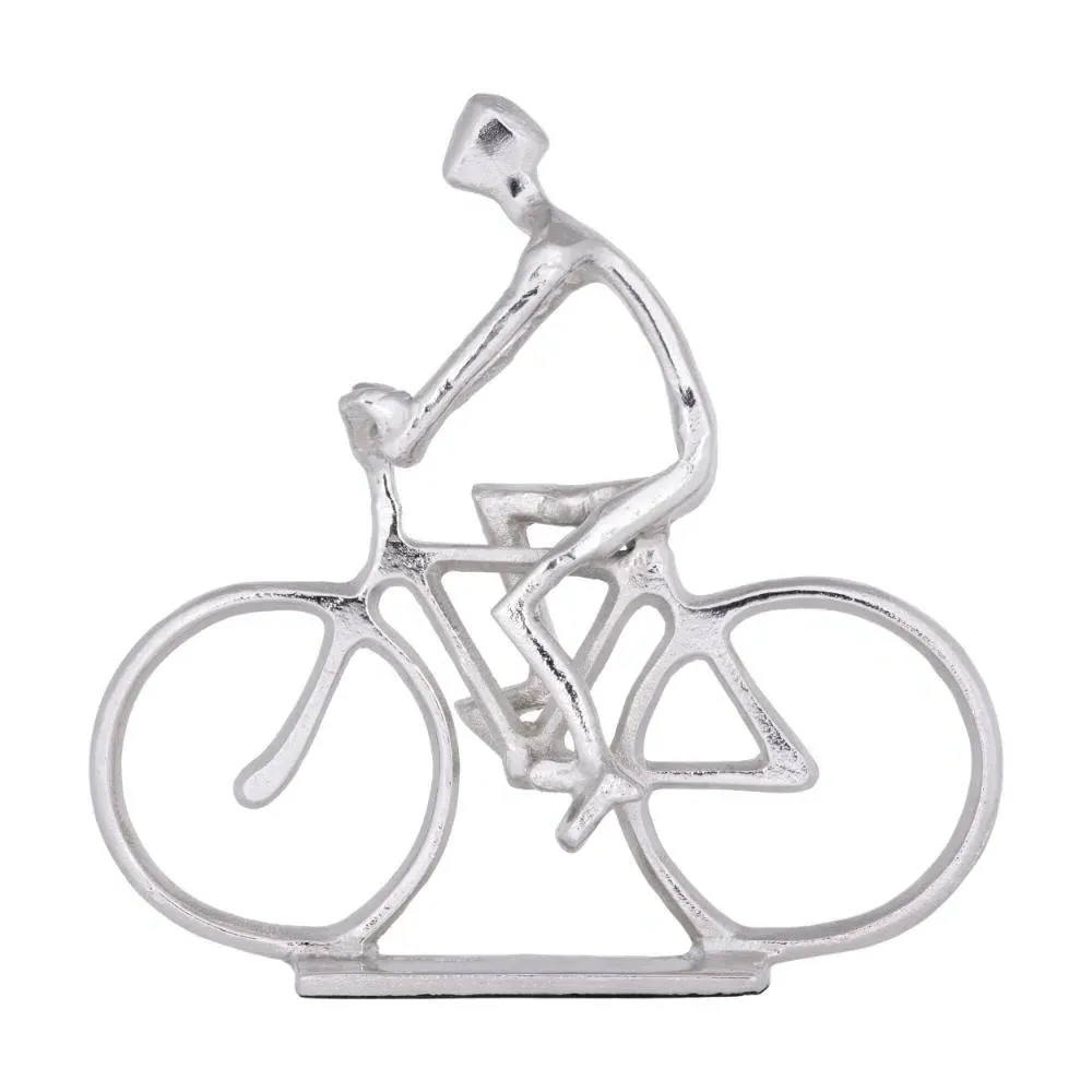 Zadiwin Bike Figure Ornament - Silver, Aluminium product