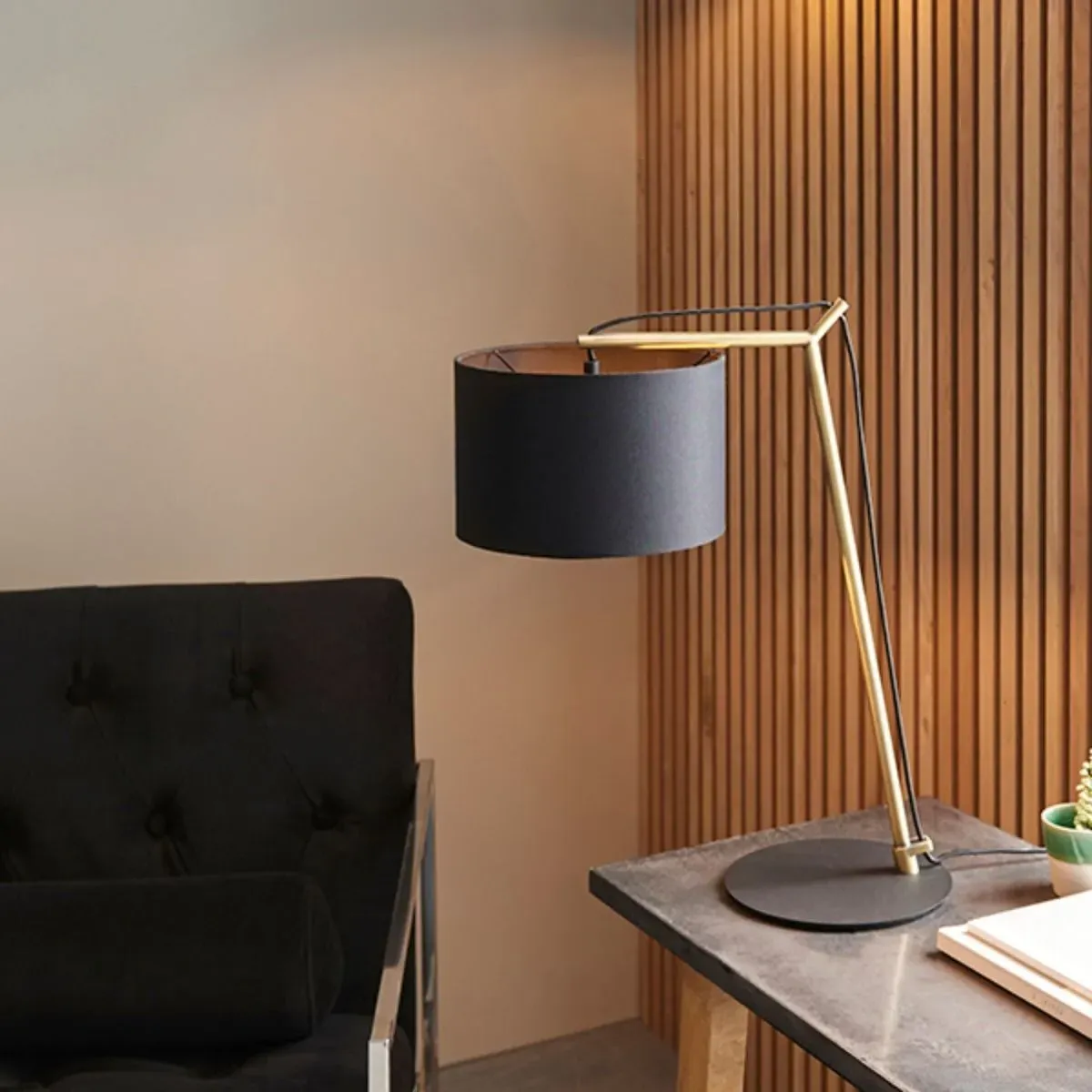 Zaira Desk Table Lamp - Brass, Black product