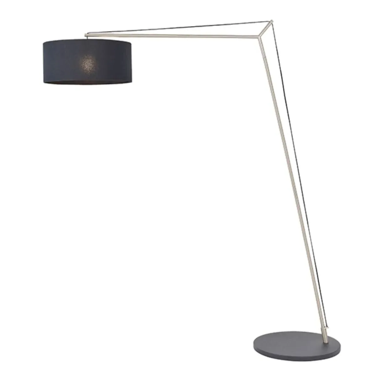 Zaira Floor Lamp with Hanging Shade - Nickel, Black product