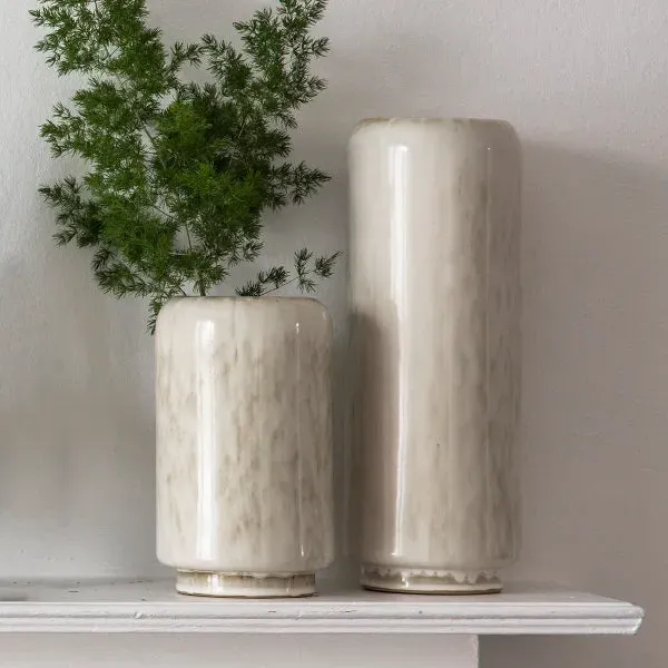 Zamin Set of 2 Vases - Taupe, Porcelain product